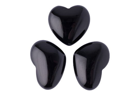 black obsidian mini heart