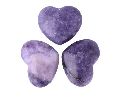 lepidolite mini heart