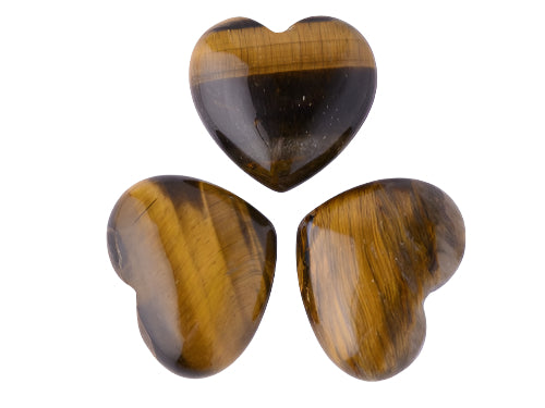 tigers eye mini heart