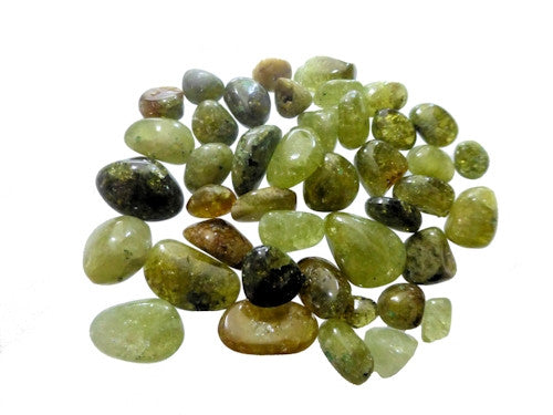 Tumbled Green Garnet - Green Garnet Tumbled Stone