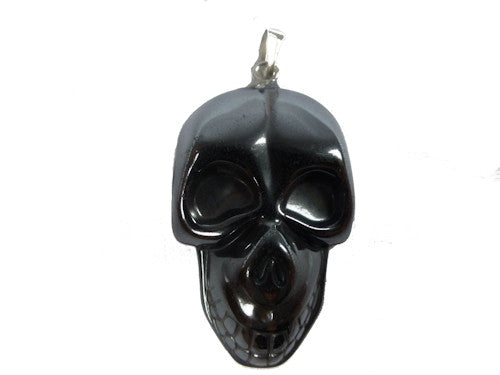 Hematite Skull Pendant